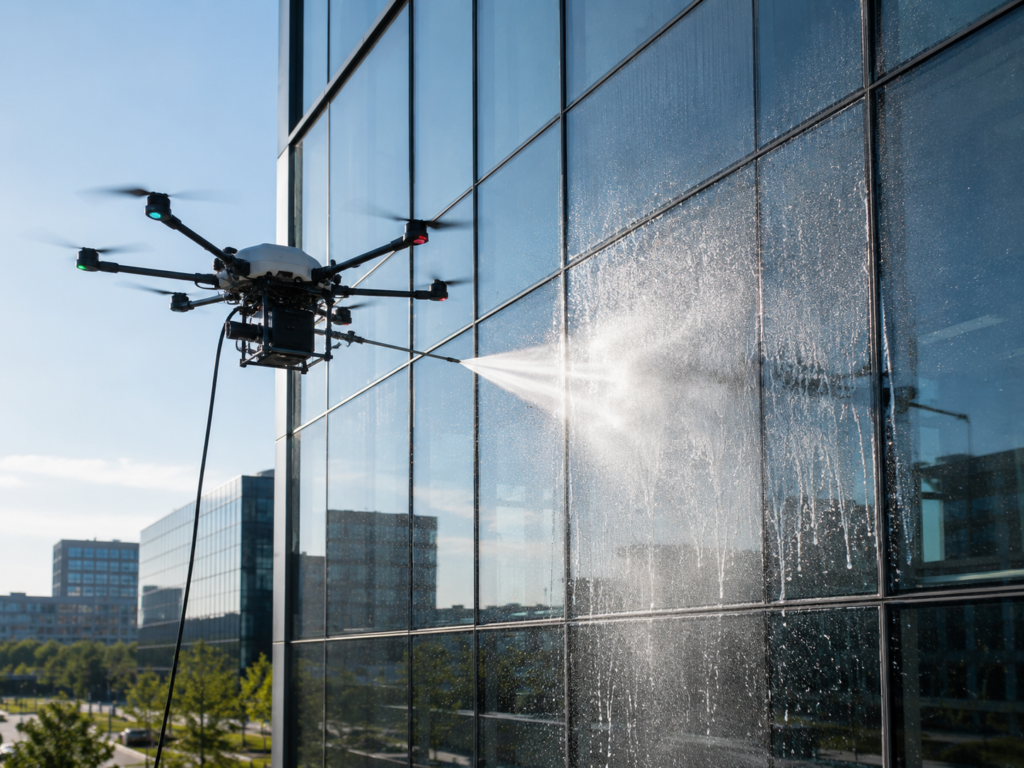 Mycie elewacji dronem Wrocław